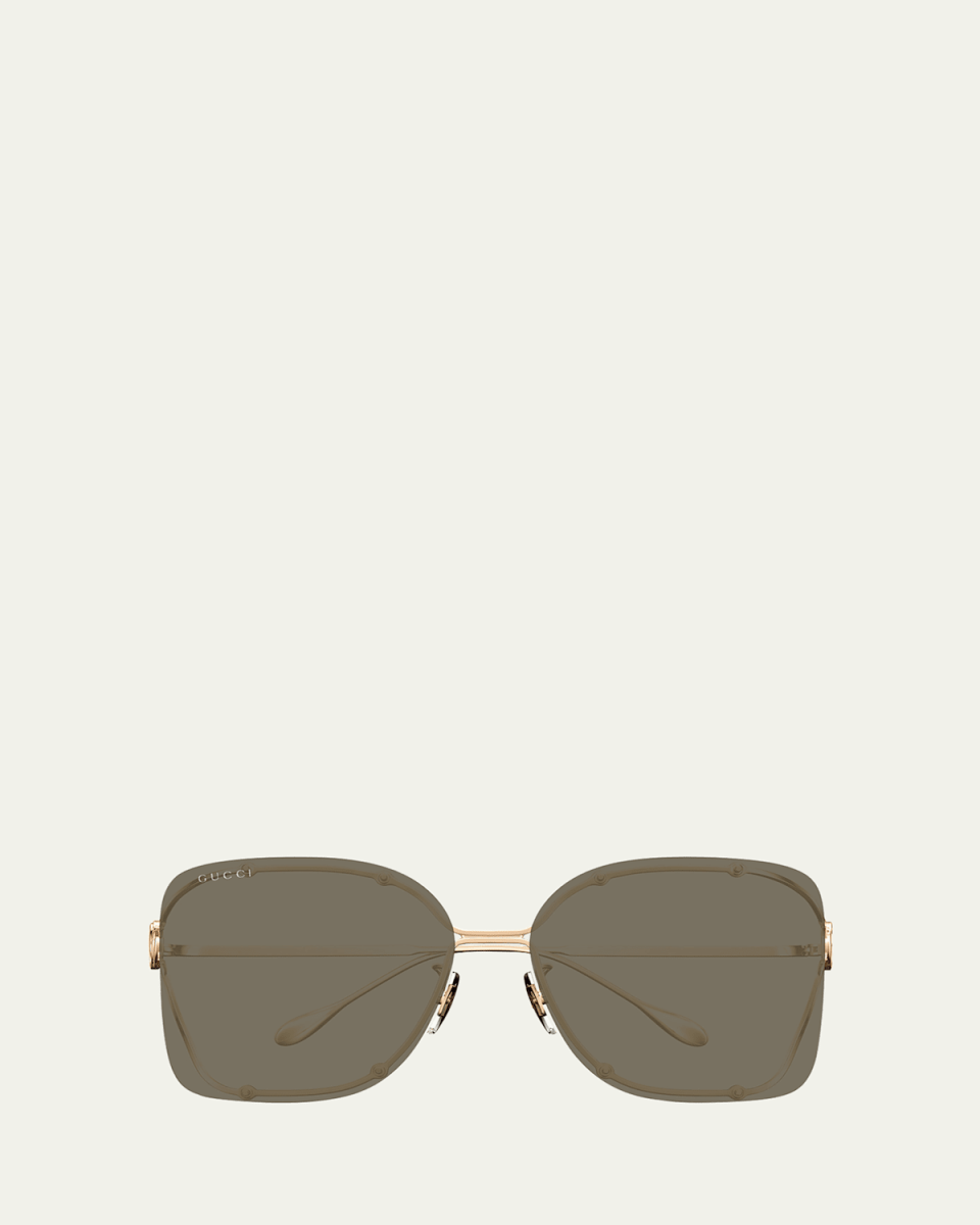 Rimless Square Metal Sunglasses